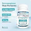 مكمل Bio Absorb Serrapeptase 120000 SPU، عالي الفعالية، متأخر الإطلاق
