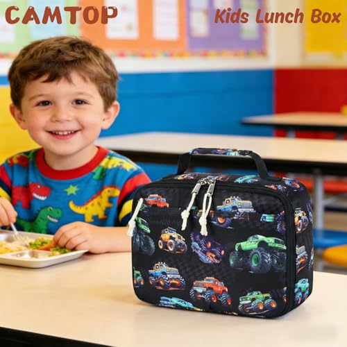 Image of CAMTOP Lunch Box Kids Boys Insulated Lunch Cooler Bag Reusable Lunch Tote Kit for School Travel