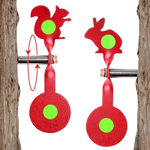 BB Gun Targets Set Hunting & Shooting Targets Spinning Steel - Bear, Bird, and Rooster Sets Three Different Designs, Suitable for Air Guns, Slingshots, Rifle