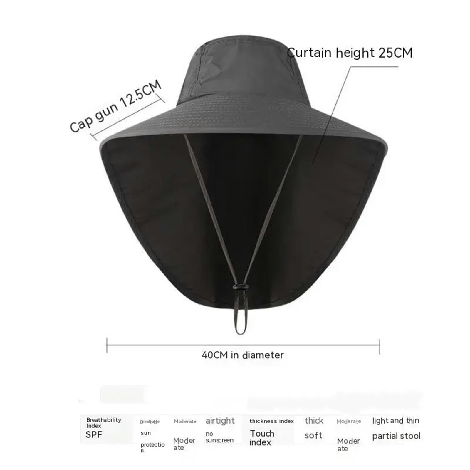 Kapelusz typu bucket z szerokim rondem czapki baseballowe dla kobiet i mężczyzn chłodząca czapka na szyję do wędrówek wędkarskich czapka outdoorowa z klapką