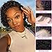Ali Bling Pixie Cut Lace Front Wigs - Short Curly Human Hair Wigs for Black Women - Brazilian Virgin Curly Lace Front Wigs - Pre Plucked Short Wigs