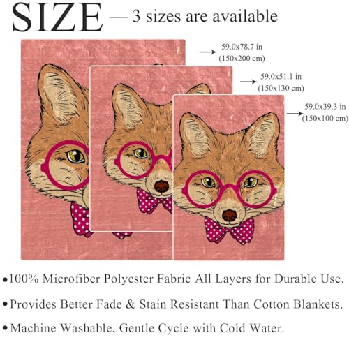 Couverture polaire renard mignon un cadeau doux pour réchauffer vos proches - 5