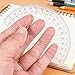 3 Pcs Clear Plastic Protractor, 4 Inch Small Protractors 180 Degree Transparent Semicircle Angle Measurement Ruler Math Geometry Tool for Teacher Math Geometry Office Supplies