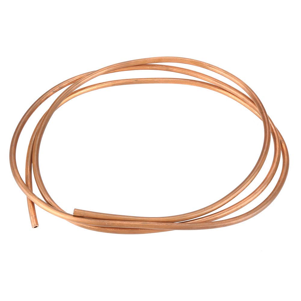 2M T2 Tuyau de Cuivre Souple Tube de Cuivre pour Tuyauterie de Réfrigération OD 6mm ID 4mm Épaisseur 1mm pour Réfrigération (OD 6mm, ID 4mm)