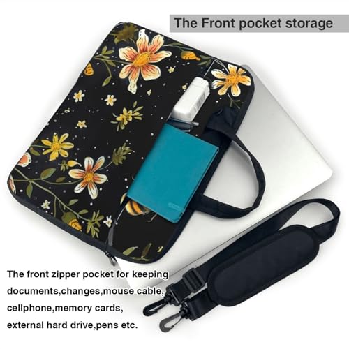 Bolso de hombro para laptop KHiry negro 14 pulgadas miniatura 3