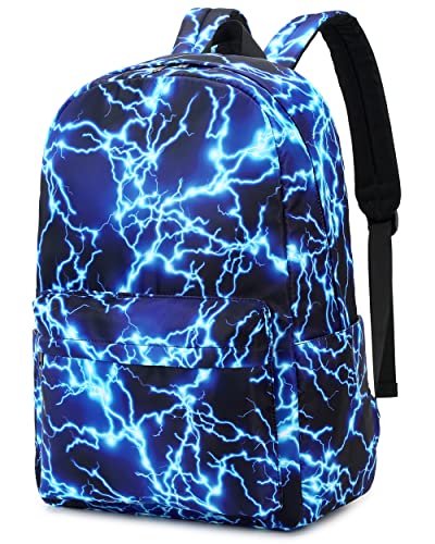 SOMBLG Sac a Dos Garcon Ado Cartable Ecole Sac à Dos College Sac Ados Adolescent École Primaire Scolaire Garçon Impermeable Enfant (5-Bleu)