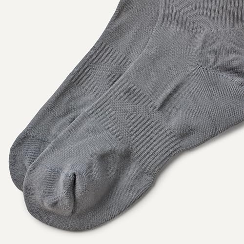 Amazon Essentials Women's Soccer Socks, Over-the-Calf Athletic Fit with Zone Cushioning and Arch Support, 3 Pairs, Grey, 8-12 - image 4