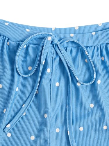 Image of MakeMeChic Women's Pajama Bottoms Floral Print Tie Front Micro Short Side Slit Summer Lounge Shorts