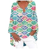 ❤ ❤ ❤ Tunique classique et simple en lin tunique haut pour femme peut être combiné avec différents types de sous-vêtements. Elles peuvent être combinées avec des jeans, des leggings, des pantalons, des shorts et une variété de jupes, des chaussures recommandées avec des chaussures en toile, des sandales et des baskets. Baggy tops surdimensionnés, cachent votre ventre, vous donne un look mince. Idéal à combiner avec un jean, un legging ou un pantalon. Style ample, manches longues, plissé à l'avant, ourlet inférieur, motif imprimé floral