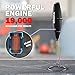PowerLix Milk Frother Handheld Battery Operated Electric Foam Maker For Coffee, Latte, Cappuccino, Hot Chocolate, Durable Drink Mixer With Stainless Steel Whisk, Stainless Steel Stand Include (Black)