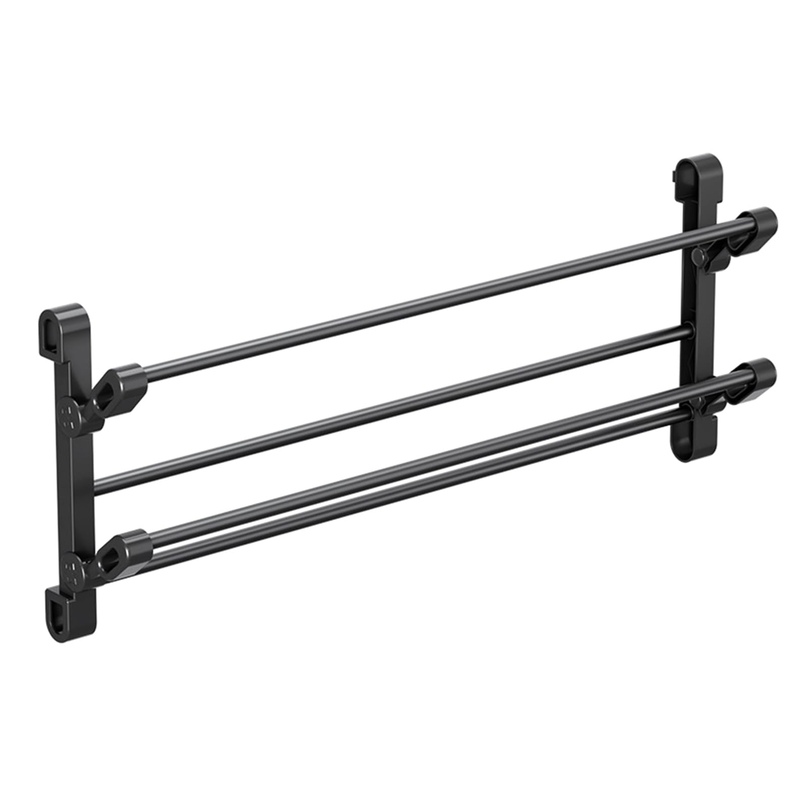 MICFENY Wall Mounted Folding Shoe Rack 2 Tiers Space Saving Designs for Bathroom and Entryway Without Drilling Required