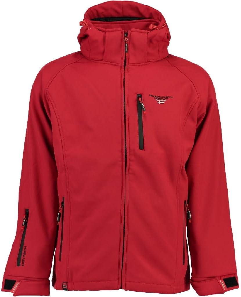 Geographical Norway Taboo Men's SR034H/GN Softshell Jacket Jacket – Red-S