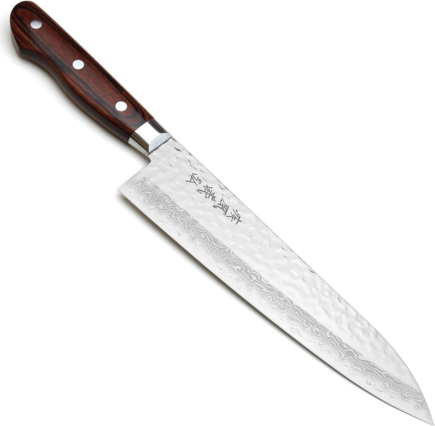 Yoshihiro VG10 16 Layer Hammered Damascus Gyuto Japanese Chefs Knife (8.25' (210mm))
