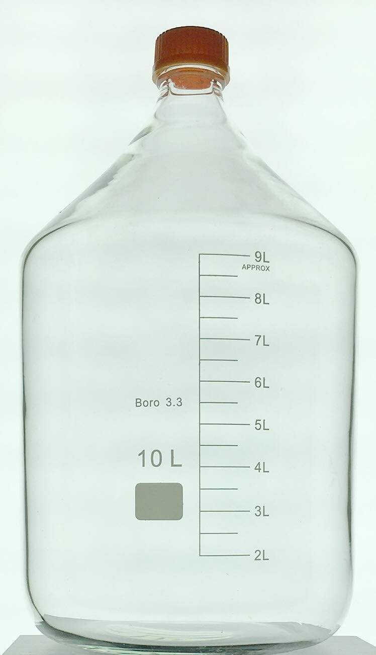 Borosilicate glass graduated reagent bottle autoclavable