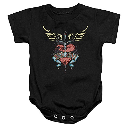 Bon Jovi - Greatest Hits Art - One-Piece Infant Snapsuit - 6 Months Black