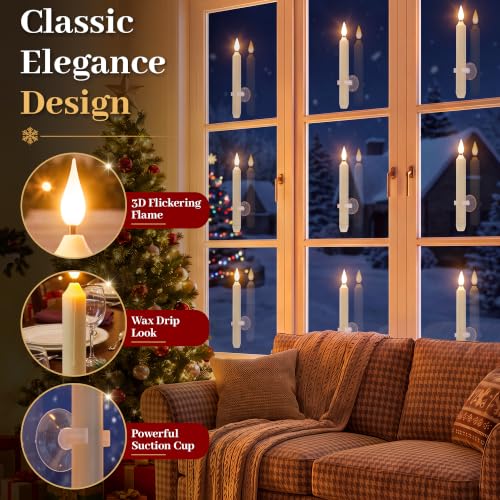 10 Pack Dusk to Dawn Window Candles Battery Operated with Sensor - Image 4