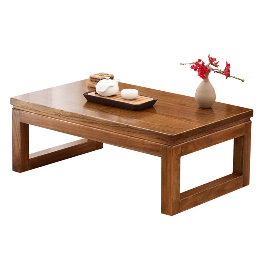 Table basse japonaise en bois de 70 cm : créez un coin de lecture zen sur votre balcon
