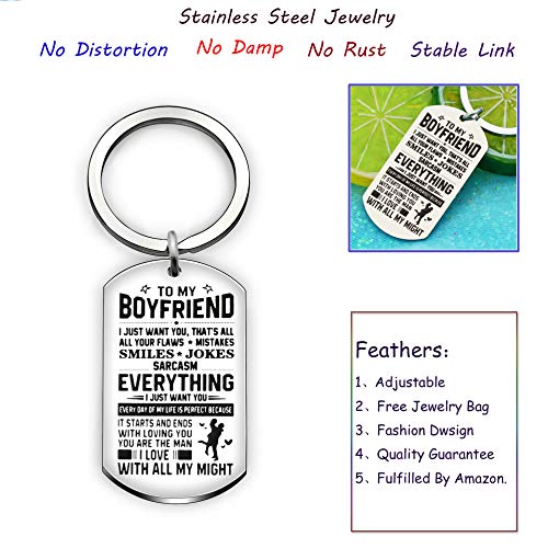 Valentine Key Chain Ring Boyfriend Gift Men Jewelry From Girlfriend - To My Friend Everything I Just Want You #TOP1