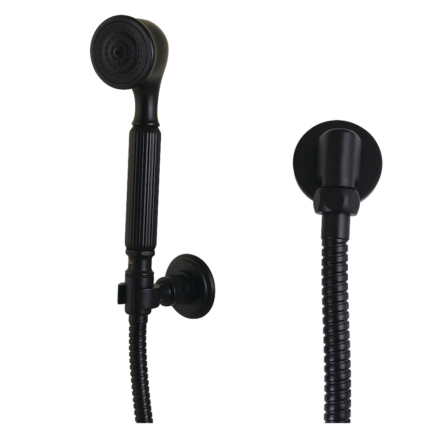 Kit de douche à main Kingston Brass KX1030SE pommeau flexible noir mat mural