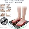 Massaggiatore Portatile,EMS Massaggiatore per Piedi Tappetino per stimolatore Muscolare,Massaggiatore Piedi per Casa Ufficio,8 modalità,19 Intensità,Elettrico Massaggiatore Plantare