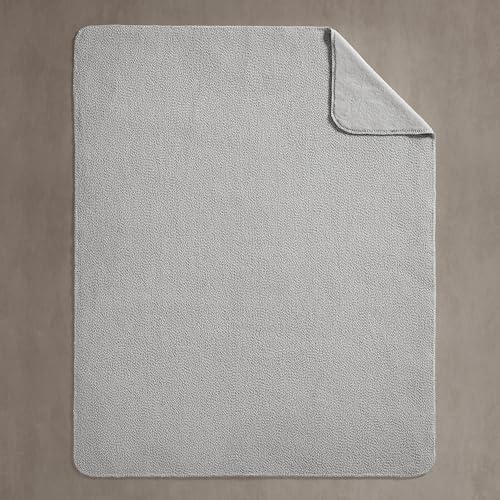 R.SHARE Kuscheldecke Flauschig Kaninchen Plüsch Decke Kunstfell Sofadecke Weich und Warm Sofaüberwurf Couchdecke Überwurfdecke Wohndecke Für Bett Sofa Schlafzimmer Büro,150 x 200 cm,Grau