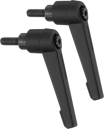 Miniatura 87 de uxcell 2 perillas ajustables M8 x 3.150 in, mango de rosca macho, botón de trinquete de liberación rápida, perno giratorio para maquinaria de torno