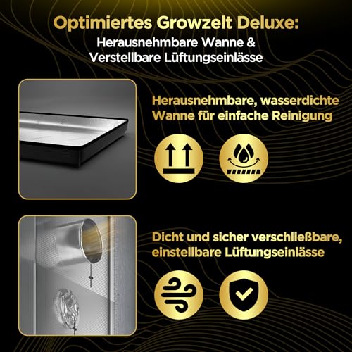 Zelsius Growzelt MyHomeGrow Grow Tent | Indoor Growbox | schwarz grün | Growroom Growschrank Darkroom Pflanzenzelt Gewächshaus Zuchtzelt (120 x 60 x 180 cm) 5 Zelsius Growzelt MyHomeGrow Grow Tent | Indoor Growbox | schwarz grün | Growroom Growschrank Darkroom Pflanzenzelt Gewächshaus Zuchtzelt (120 x 60 x 180 cm) – Bild 5