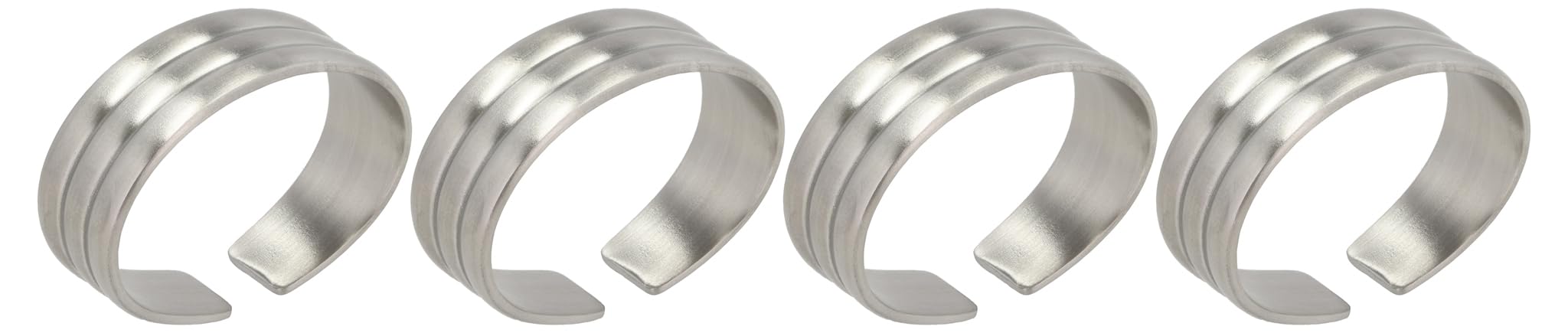 Gense Thebe Serviettenring Dia 4,3 x 3,2 cm 4 Stck. Matter Stahl