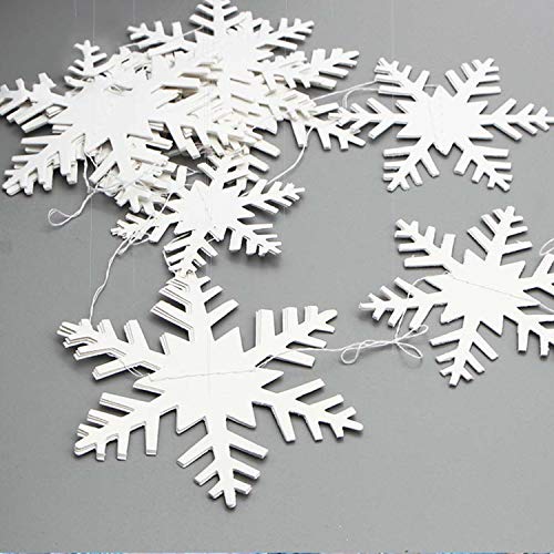 Image of Snowflake Decorations, Paper Christmas Hanging Decor Indoor, Silver, 14-Pc