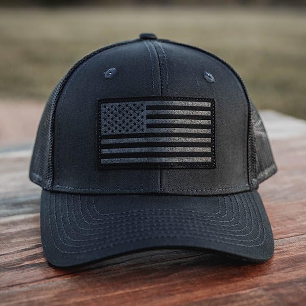 Tactical Pro Supply Leather Flag Patch Snapbacks Hat for Men and Women - Image 4