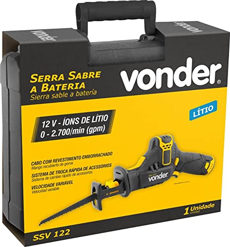 Vonder, Serra Sabre, Bateria 12 V, Fonte Bivolt Automático, Ssv 122.