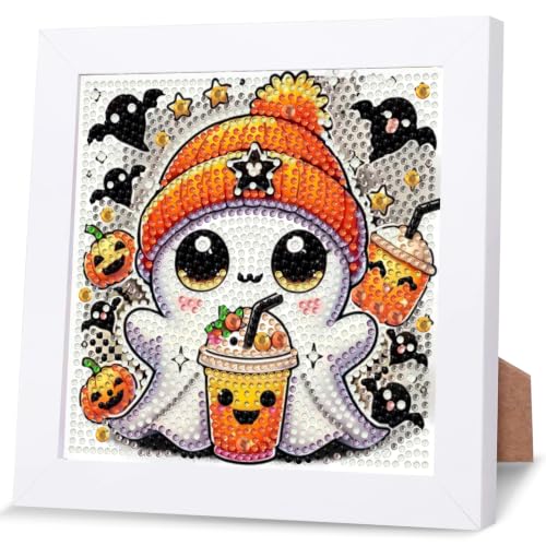 Pintura de diamantes de fantasma NAIMOER fácil y con marco: manualidades sin desorden
