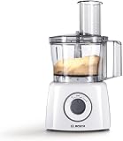 Bosch Kompakt-Küchenmaschine MultiTalent 3, 20 Funktionen, Rührschüssel 2,3 L, Universalmesser, Schneid-Raspel-Wendescheibe, Schlagscheibe (Sahne), Einfüllhilfe, Deckel, 800 W, weiß, MCM3100W - 4