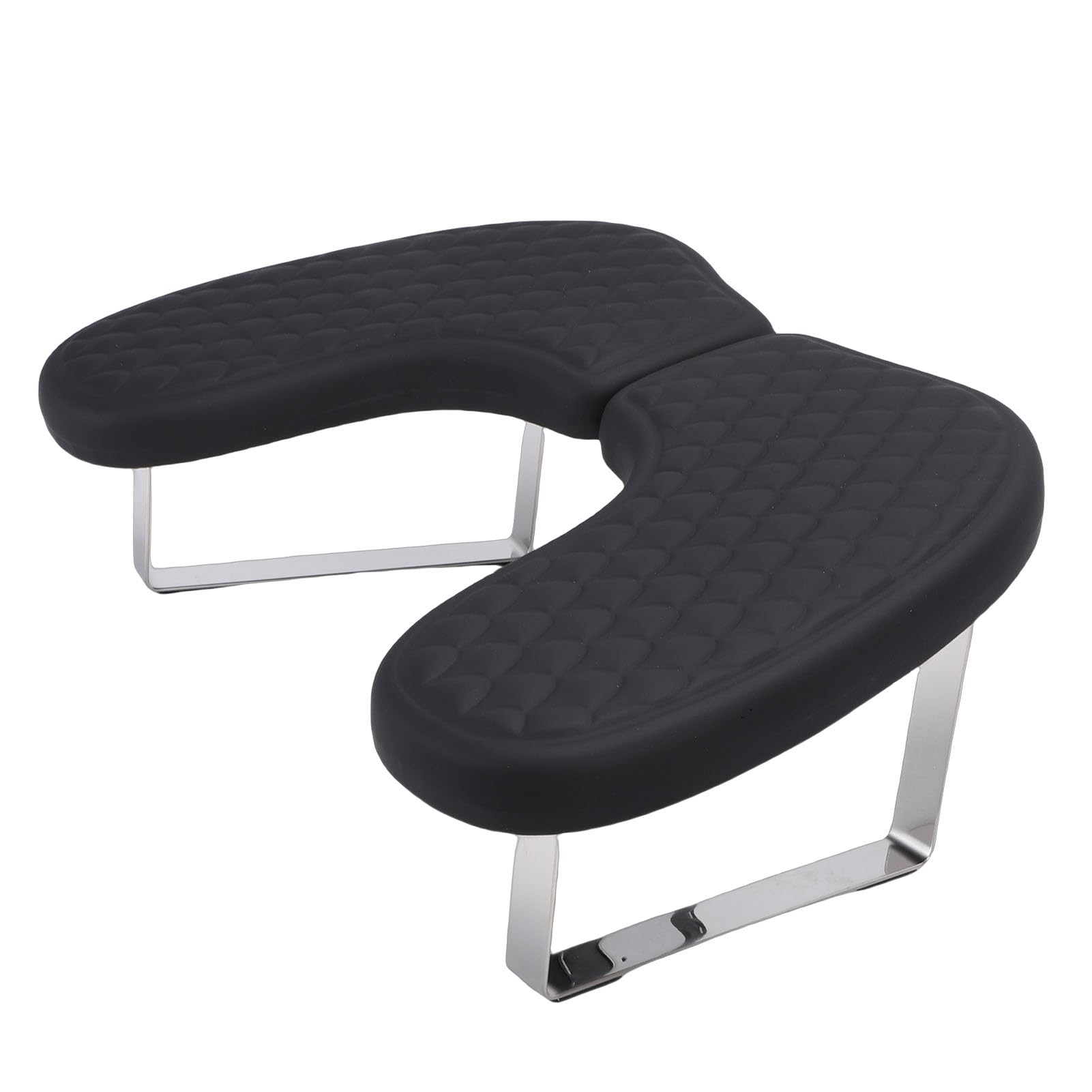 Podłokietnik Nail Tech, Ergonomiczna Konstrukcja w Kształcie Litery U Poduszka Podłokietnika do Paznokci z Odpinanym Uchwytem na Telefon do Usług Manicure w Domu DIY (BLACK)