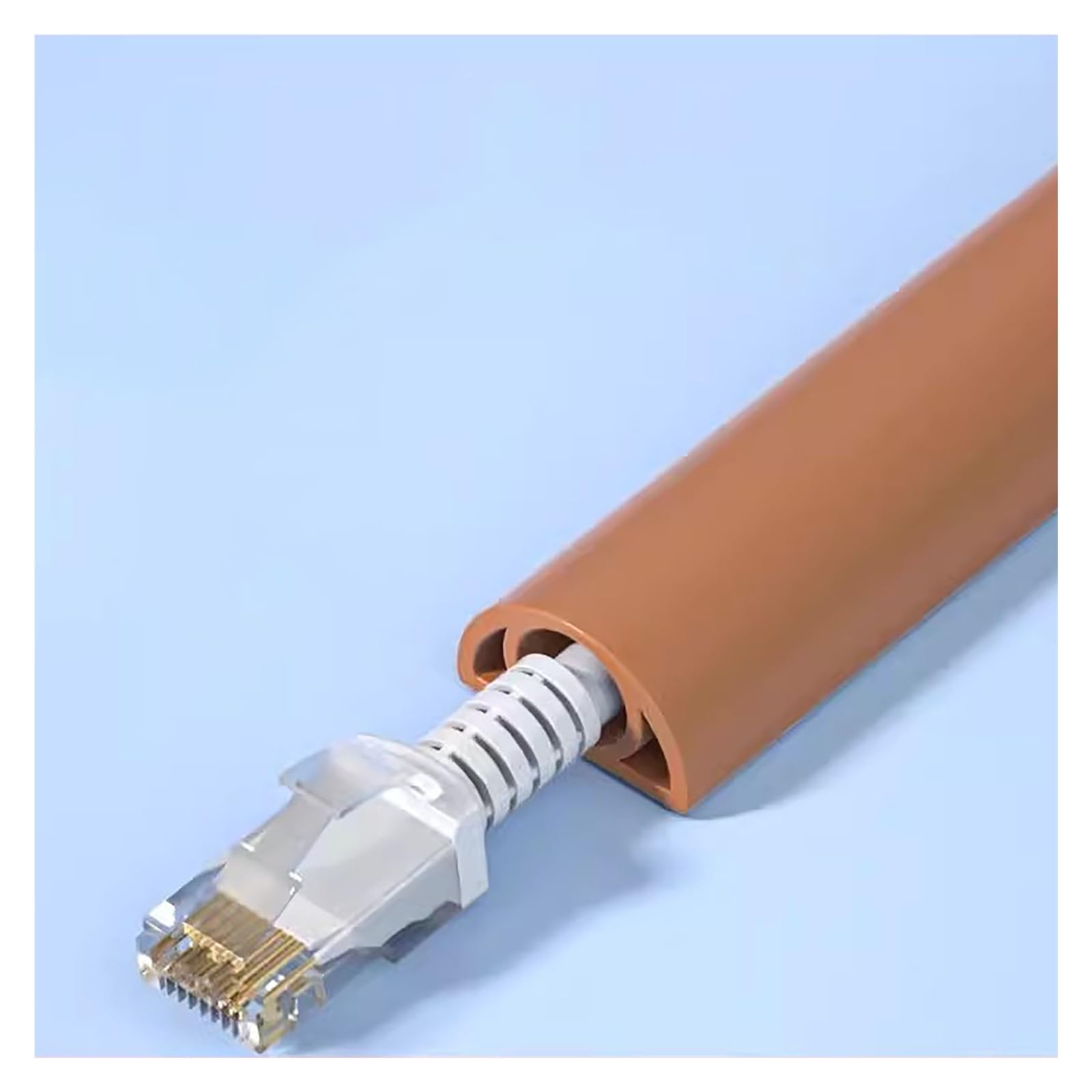 Cubierta ocultadora de cables for suelo de PVC autoadhesiva marrón
