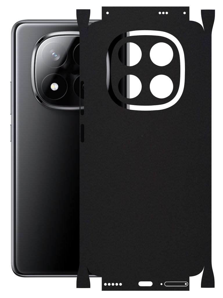 Mobile Skin Sticker Wrap | Compatible for REDMI Note 14 PRO Plus (5G)| Scratchproof Matte Finish | Full Coverage for All Sides & Camera Protection (Matte Black)-image-46