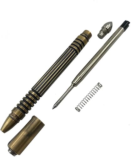 Miniatura 34 de EDC Bolt Action Pen - Bolígrafo de latón macizo hecho a mano, bolígrafo táctico de metal para regalo de hombres, herramienta de escritura al aire