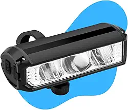 Lanterna Bicicleta Farol Bike Led Recarregável Usb Potente Sinalizador Dianteiro Pisca 3 Leds até 900 Lumens