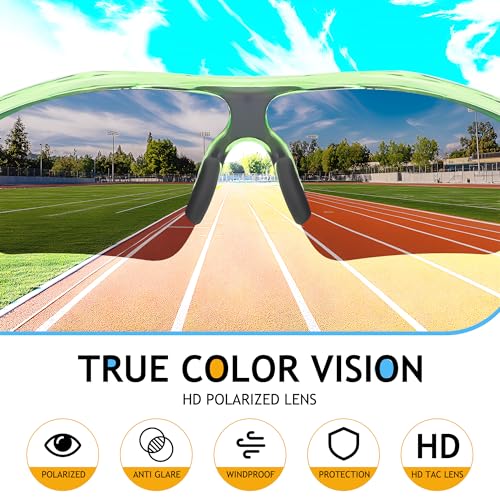 Image of FEISEDY Kids Polarized Sports Sunglasses, TR90 UV400 Baseball Cycling