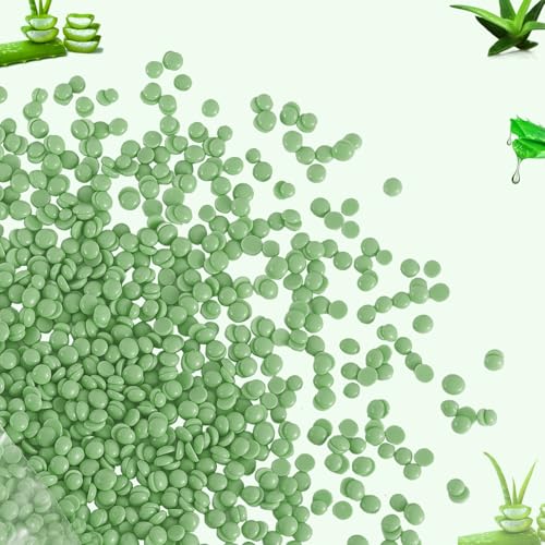 Image of PURPLESKY Wax, 1lb Green Hard Wax Beads for Coarse Hair Removal, Waxing Beads for Bikini, Leg, Back, Face, Brazilian Wax for Women & Girls, Biodegradable, All Skin Types, Unisex, Whole Body