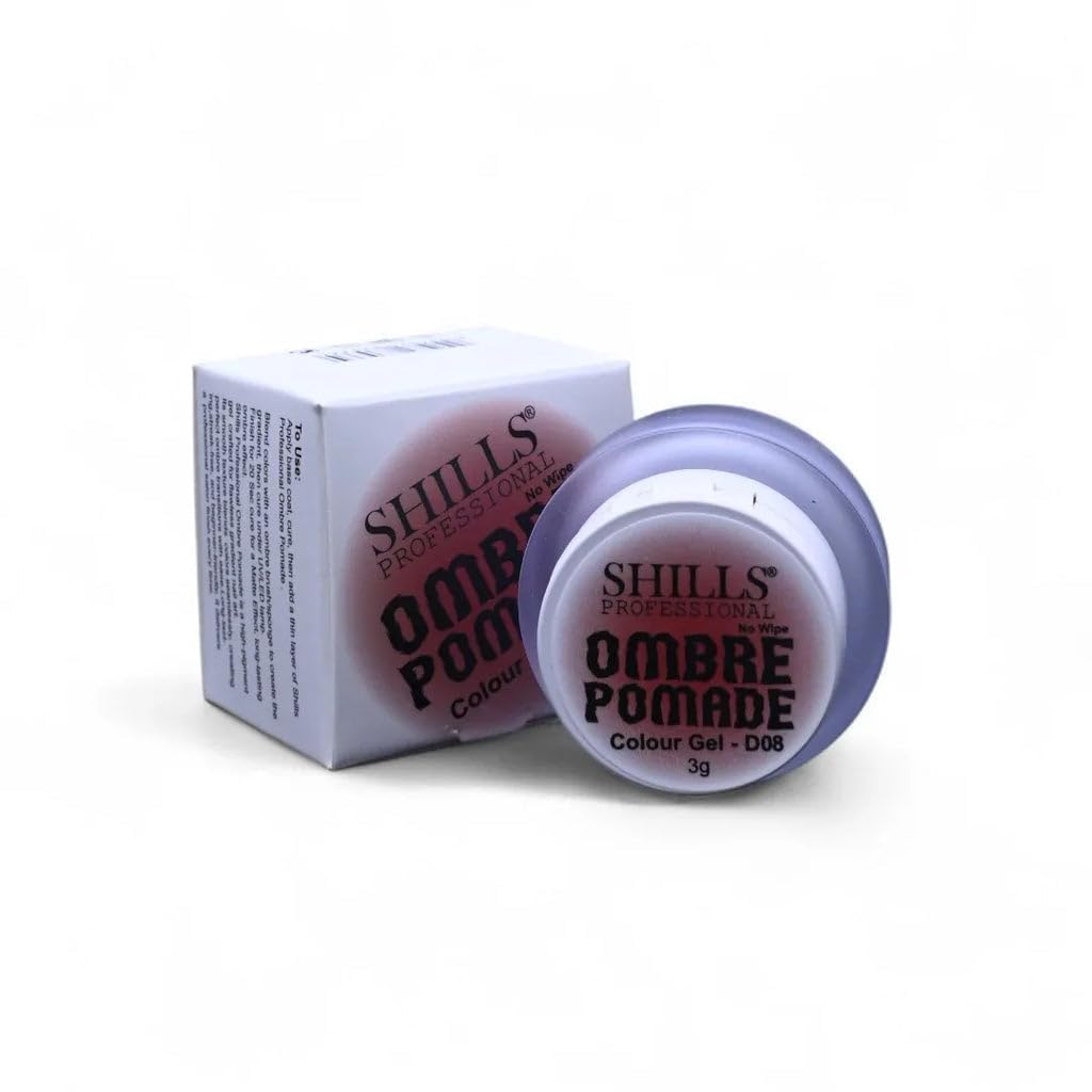 Ombre Pomade Colour Gel, No-Wipe, UV/LED Cure, D08 Rosy Mauve Nude, 3g-image-10