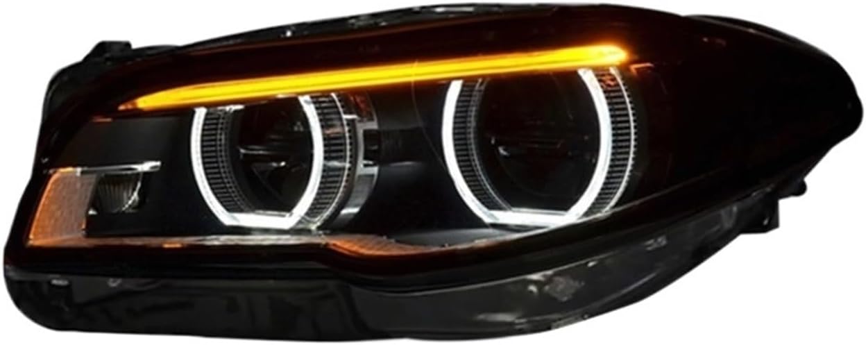 Lights Compatible with M/W F10 F18 2011-2017 5 Series Auto Headlight Assembly Upgrade High Configure Angel Eyes Design Accessories(for 14-17 User)