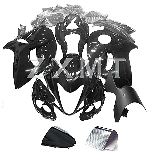 ZXMT Motorcycle Fairing Kit for Suzuki GSXR 1300 2008 2009 2010 2011 2012 2013 2014 2015 2016 2017 Gloss Black - (Pieces/kit: 28)