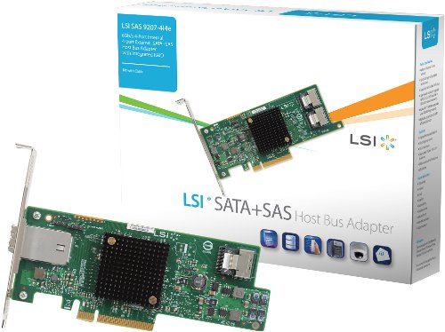 LSI SAS 9207-4i4e con 4 puertos internos y 4 externos Haba de velocidad 6 GB/s