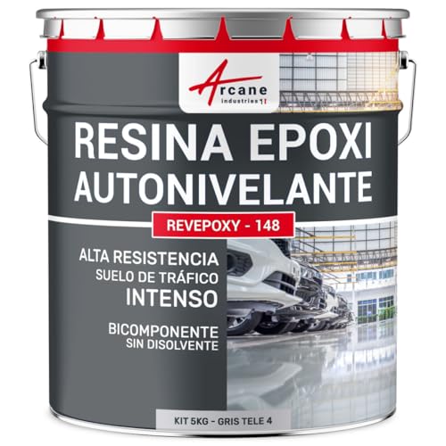 Resina epoxi para suelos, autonivelante - REVEPOXY - 148 - Gris tele 4 - RAL 7047 - ARCANE INDUSTRIES