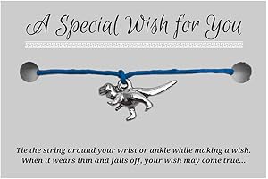 Dinosaur Charm Blue Hemp Wish Bracelet: A Timeless Token for Women