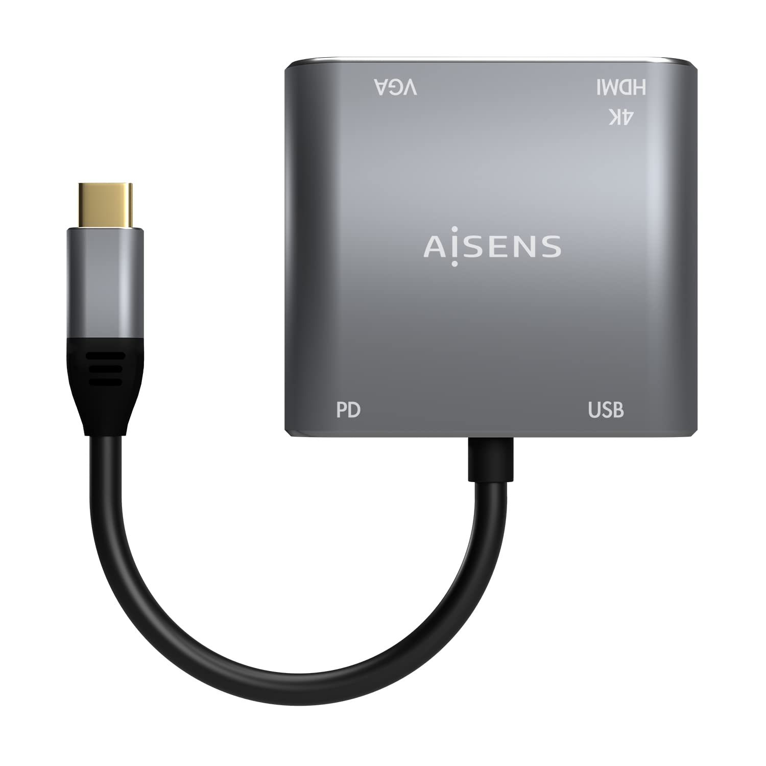 AISENS Adaptateur USB Type-C A109-0626 HDMI HEMBRA VGA HEMBRA USB Type-C Macho USB HEMBRA USB Type-C HEMBRA