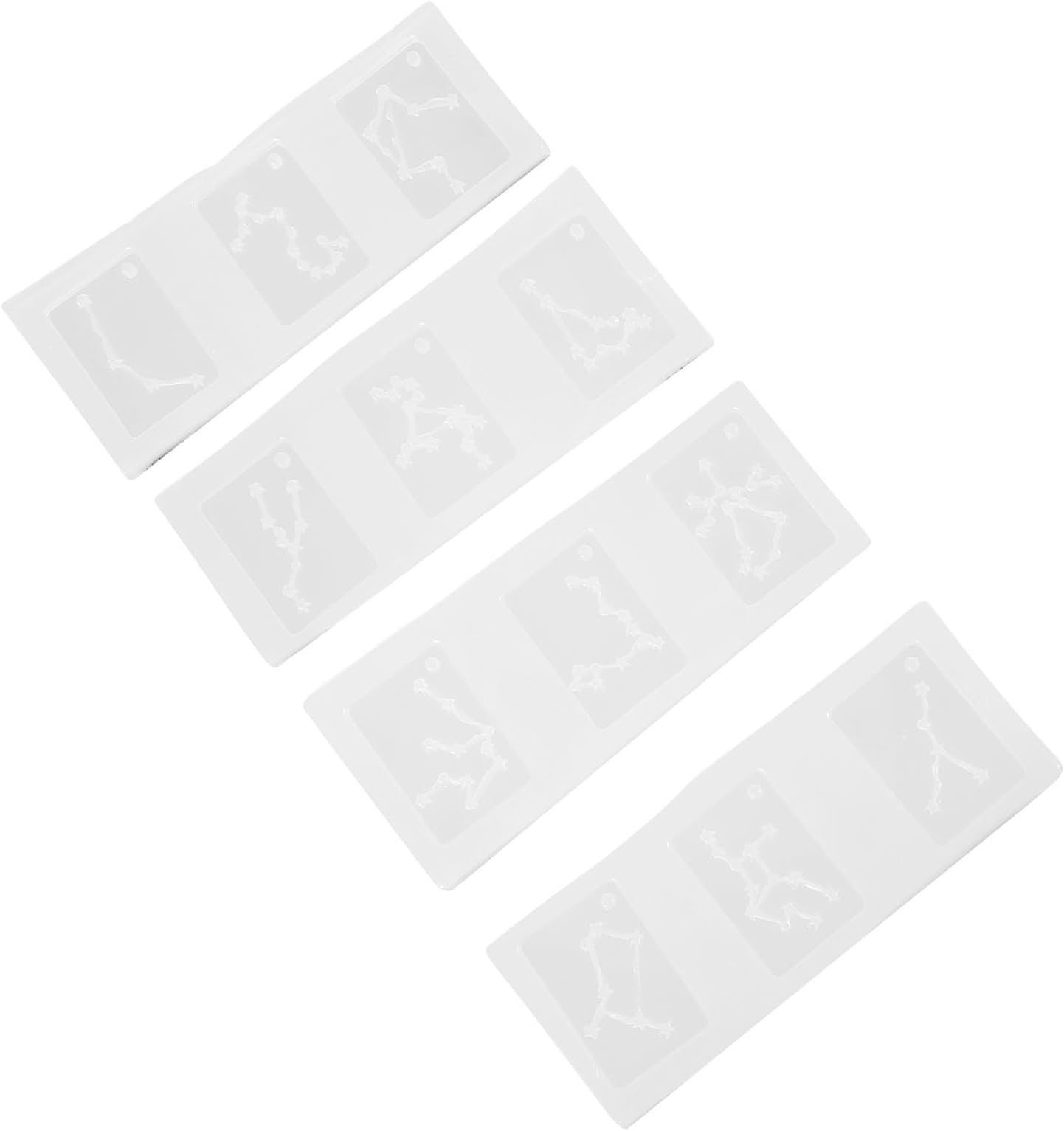 Toyvian 4pcs Silicone Mold Zodiac Signs DIY Manual Mold Necklace Simple for Jewelry Casting