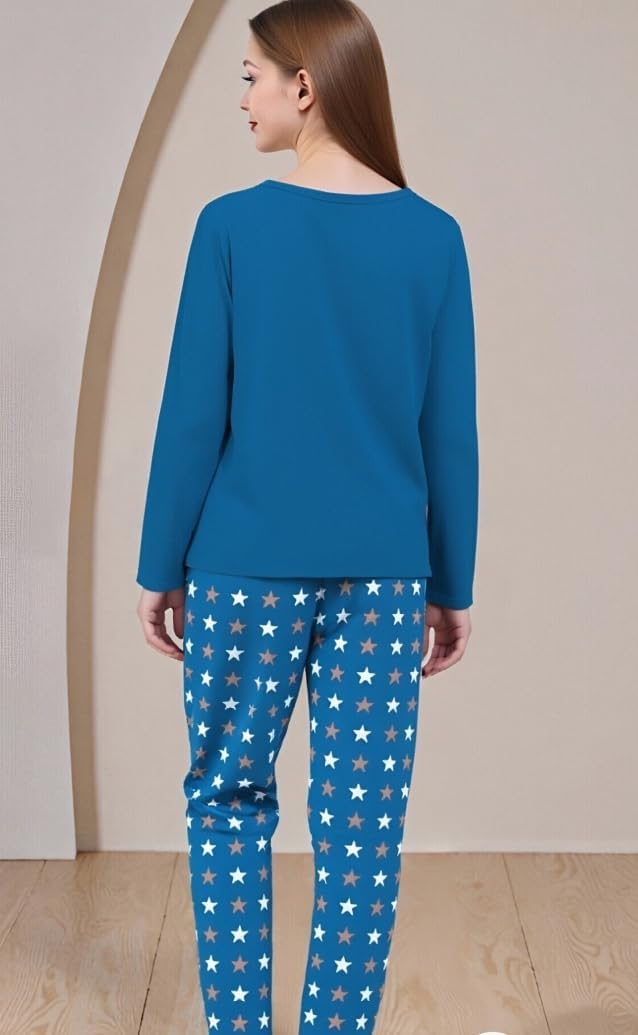 Pajamas for Women Set 2 Piece Womens Pjs Sets Long Sleeve Button Down Tops with Chest Pocket Soft Sleepwear