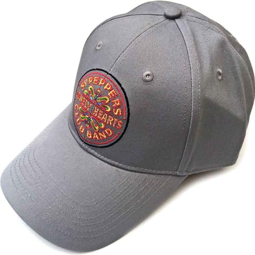 The Beatles Baseball Cap Sgt Pepper Drum Band Logo Official Grey One Size